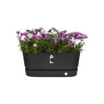 greenville pflanzgefäß 60cm rollen living schwarz